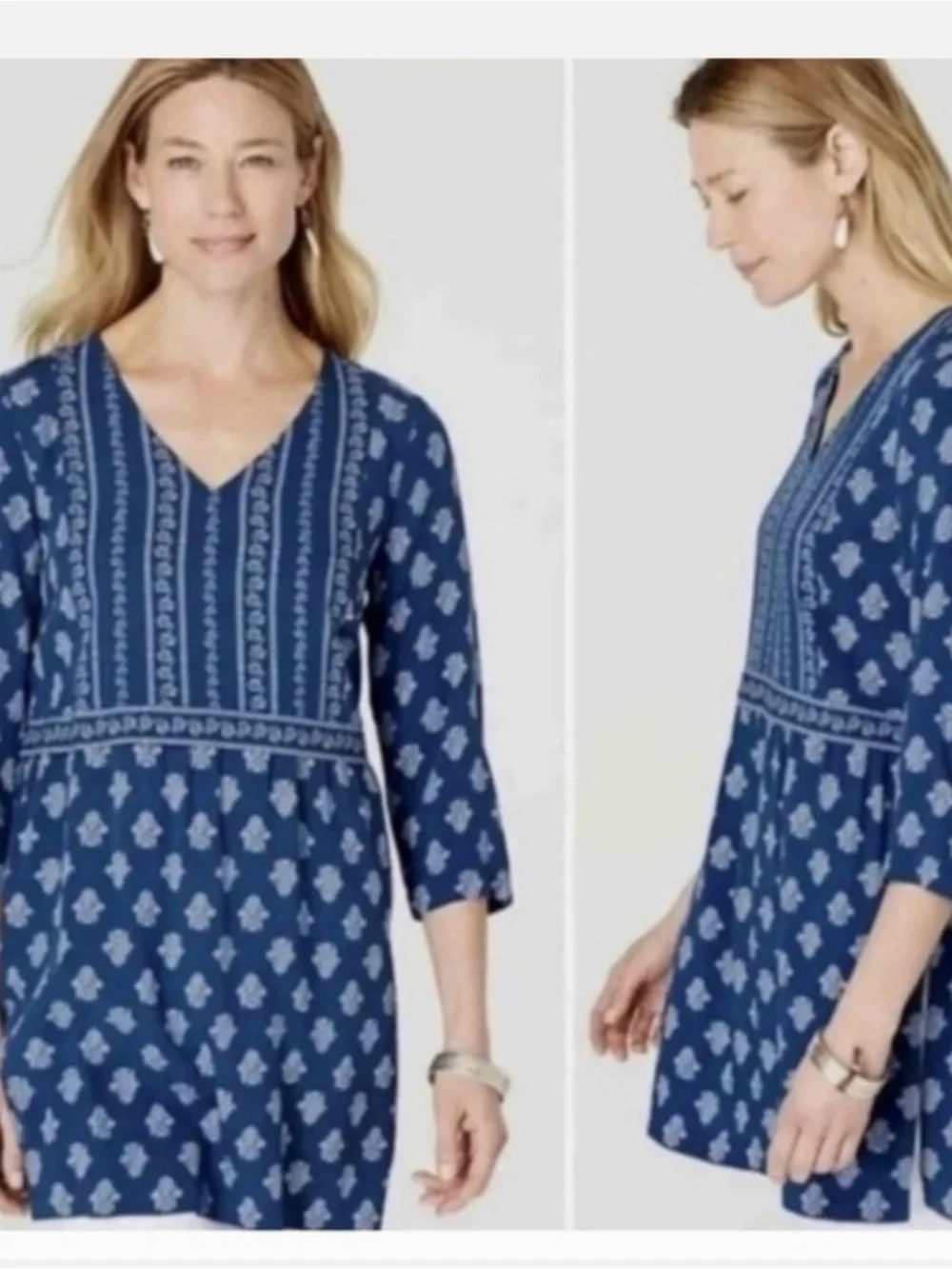 J. Jill Seaside Block Tunic - Size M - Picture 1 of 10